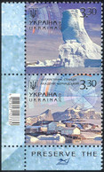 Ukraine 2009 MiNr. 1027 - 1028 Antarctic Station Academician Vernadskyi Glaciers Climate & Meteorology 2v MNH **  5,50 € - Behoud Van De Poolgebieden En Gletsjers