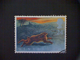 Great Britain, Scott #1422, Used (o), 1992, Animals In Winter, Brown Hare, 24p - Non Classés