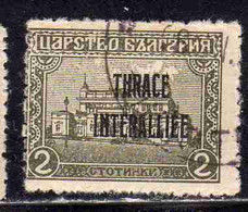 THRACE GREECE TRACIA GRECIA 1919 BULGARIAN STAMPS INTERALLIEE OVERPRINTED SOBRANYE PALACE 2s USED USATO OBLITERE' - Thrakien