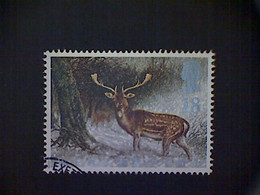 Great Britain, Scott #1421, Used (o), 1992, Animals In Winter, Fallow Deer, 18p - Non Classés
