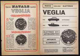 1963 - Orologio Elettrico VEGLIA  - 2 Pag. Pubblicità Cm. 13 X 18 - Sveglie