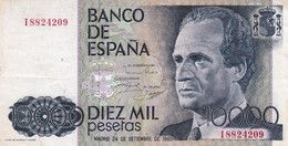 SPAIN 10000 Pesetas 1985 (1987) VF P-161 "free Shipping Via Registered Air Mail" - [ 4] 1975-… : Juan Carlos I