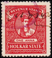 1930. HOLKAR STATE. ONE ANNA REVENUE STAMP.  - JF523645 - Chamba