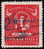 1930. HOLKAR STATE. ONE ANNA REVENUE STAMP.  - JF523650 - Chamba