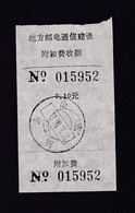 CHINA CHINE CINA SHANDONG NINGYANG 271400  ADDED CHARGE LABELS (ACL) 0.10 YUAN RARE! - Other & Unclassified