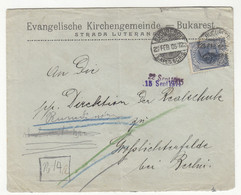 Evangelische Kirchengemeinde - Bukaret Company Letter Cover Posted 1905 B220720 - Briefe U. Dokumente