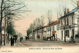 Châtillon * Avenue De Paris Et La Poste * Ptt * Attelage Maréchal Ferrant - Châtillon