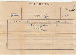 TELEGRAPH, TELEGRAMME SENT FROM BUCHAREST TO CLUJ, 1964, ROMANIA - Telégrafos