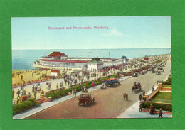 Worthing, Bandstand And Pier, Voitures Anciennes, Old Cars CPA  1930  (1) - Worthing