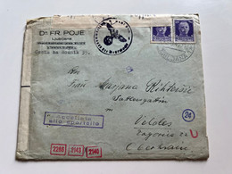 WWII 1942 Letter Sent From Lubiana Ljubljana To Veldes Bled Slovenia (No 524) - Lubiana