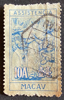 MAC6813U - Postal Tax - Our Lady Of Mercy - 10 Avos Used Stamp  - Macau - 1953-56 - Oblitérés
