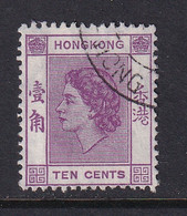 Hong Kong: 1954/62   QE II     SG179      10c   Lilac   Used - Usati