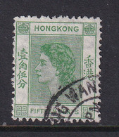 Hong Kong: 1954/62   QE II     SG180     15c   Green   Used - Used Stamps