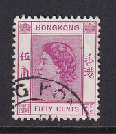 Hong Kong: 1954/62   QE II     SG185      50c       Used - Used Stamps
