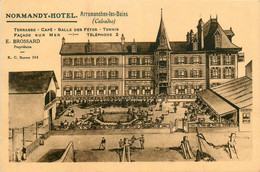 Arromanches Les Bains * Cpa Pub Publicité NORMANDY Hôtel , BROSSARD Propriétaire - Arromanches