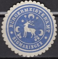 Siegelmarke Vignette Oblate: Sigmaringen, Bürgermeisteramt - Stempels