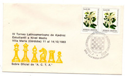 Carta Con Matasellos Commemorativo De Ajedrez.  Argentina - Covers & Documents