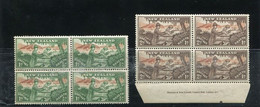 NEW ZEALAND - 1946  HEALTH STAMPS SET BLOCK OF 4 IMPRINT  MINT NH - Neufs