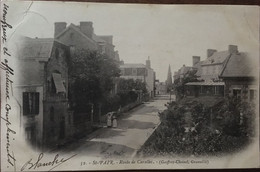 CPA, St-Pair (Manche 50), Route De Carolles (ed Geoffroy-Choinel, Granville), écrite En 1902, Dos Simple - Saint Pair Sur Mer