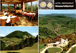 Hotel-Restaurant Wasserfallenhof - Reigoldswil - 4 Bilder - Werbekarte Mit Mittelfalz - Reigoldswil