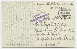 SUISSE HELVETIA CARTE  BEX + AMBULANT 29.V.1916 + GEPRUFT POUR CAMP SACHSEN - Postmarks
