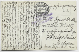 SUISSE HELVETIA CARTE  GENEVE  4.IV 1916 + GEPRUFT POUR CAMP SACHSEN - Poststempel