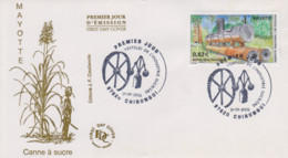 Enveloppe  FDC  1er  Jour    MAYOTTE    Vestiges  De  L' Industrie  Sucriére   CHIRONGUI   2002 - Other & Unclassified