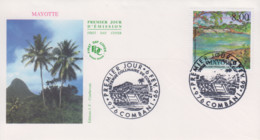 Enveloppe  FDC  1er  Jour    MAYOTTE    Retenue  Collinaire  De  COMBANI     1999 - Autres & Non Classés