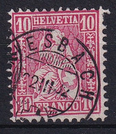 Zumstein 46 / Mi. 38 Sitzende Helvetia Sauber Gestempelt - FASERPAPIER - Used Stamps