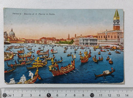 I120329 Cartolina Illustrata - Venezia - Bacino San Marco In Festa - Venezia (Venice)