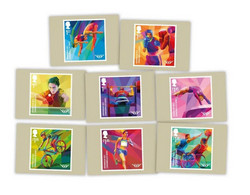 GB UK New 2022 Birmingham CWG Commonwealth Games Postcards Boxing , Table Tennis , Weightlifting , Gymnastics MNH (**) - Non Classés