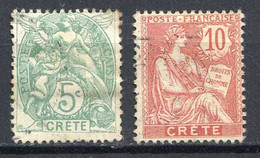 CRETE < N° 5 + 6 Ø Oblitéré Used - Used Stamps