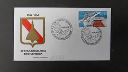 LETTRE BA 124 TP ROLAND GARROS 1,00 OBL.4 JUIN 1978 67 STRASBOURG ENTZHEIM BA 124 PORTES OUVERTES - Posta Aerea Militare