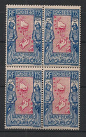 SPM - 1932-33 - N°Yv. 152 - Carte 1f25 Outremer Et Rose - Bloc De 4 - Neuf Luxe ** / MNH / Postfrisch - Unused Stamps
