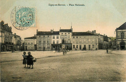 Ligny En Barrois * 1906 * Place Nationale * Boucherie * Imprimerie Papeterie - Ligny En Barrois