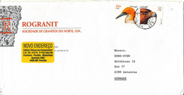 Portugal Cover Sent To Denmark 2001 BIRD On The Stamps - Cartas & Documentos