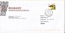 Portugal Cover Sent To Denmark Matosinhos 7-8-2000 Single Stamped BIRD - Cartas & Documentos