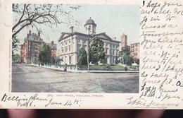 Carte Postal (122340) Post Office, Portland, Oregon Timbre Two Cents Jan 14 1906 Avec écriture - Portland