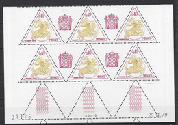 MONACO - TAXE N° 68 - SCEAU PRINCIER - Bloc De 6 COIN DATE - NEUF SANS CHARNIERE - 29/11/79 - Postage Due