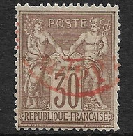 France Sage N°69 Oblitération C. à Date Des Imprimés Rouge. Cote 15€ - 1876-1878 Sage (Tipo I)
