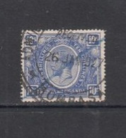 1922 Kenya And Uganda  KGV 10/- Definitive Bright Blue SG 94 With Clear Fiscal Cancel VF USED - Kenya & Ouganda