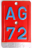 Velonummer Aargau AG 72 - Number Plates