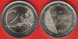 SLOVENIA: 2 Euro 2016 25th Anniversary Of Independence UNC - Slovénie