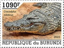Burundi 2022, Animals, Crocodile II, 1val - Unused Stamps