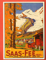 KCD-32 Repro Litho Affiche Plakat SAAS FEE  GRAND HOTEL BELLEVUE DOM  GF NC - Saas-Fee