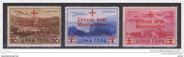 MONTENEGRO - OCCUPAZIONE  TEDESCA:  1944  P.A.  SOPRASTAMPATI  -  S. CPL. 3  VAL. N. -  SASS. A 9/A 11 - German Occ.: Montenegro