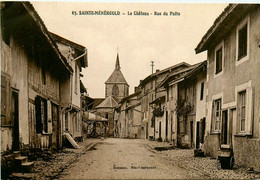 Ste Ménéhould * Rue Du Puits Et Vue Sur Le Château - Sainte-Menehould