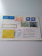 Yugoslavia Air Letter For Argentina Yv2679/80*2.&1760 Fusil&other.pc Label&vignette E7 Reg Post Conmems 1 Or 2 Covers Be - Luchtpost