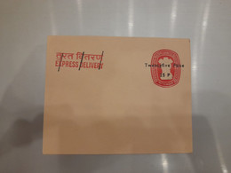 India Express Delivery Envelope With Overprint MINT - Unclassified