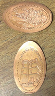 84 GORDES 2 PIÈCES ÉCRASÉES ELONGATED COIN TOURISTIQUE MEDALS TOKENS PIÈCE MONNAIE 5 CENT PENNY - Pièces écrasées (Elongated Coins)